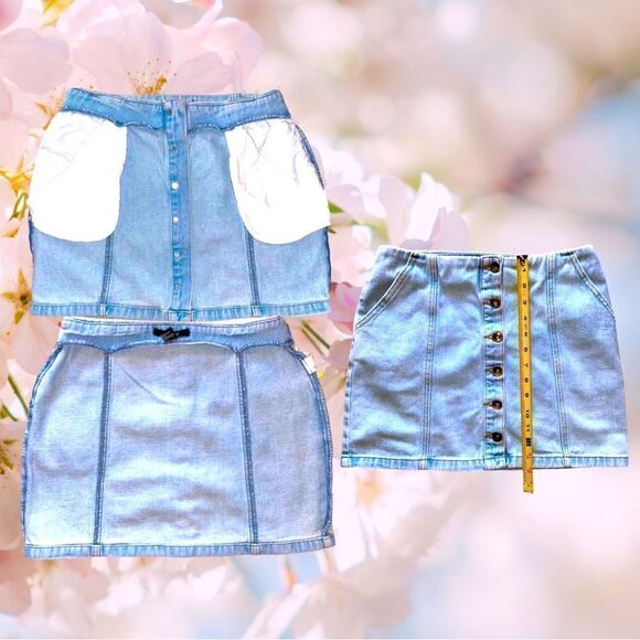 Forever 21 l Button Down l Denim l Jean Skirt l M l EUC - Picture 5 of 8